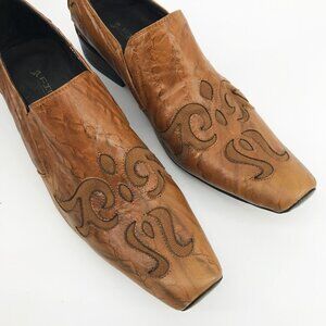 FIESSO by AURELIO GARCIA Tan Leather Shoes